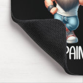 No Pain No Gain Funny Body Building Gnome For Fitn Muismat (Hoek)