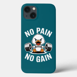 No Pain No Gain Gym Duck iPhone 13 iPhone 13 Hoesje