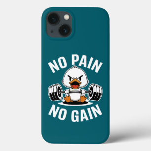 No Pain No Gain Gym Duck iPhone 13 Hoesje
