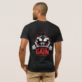 No Pain No Gain – Hardcore Gym Fitness Design T-shirt (Achterkant volledig)