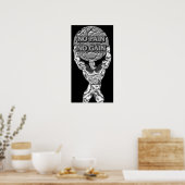 No Pain No Gain Poster d'haltérophilie (Cuisine)