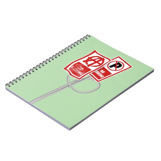 No parking anarchy sign notitieboek (Linkerzijde)