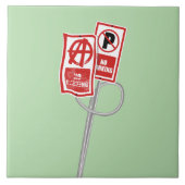 No parking anarchy sign tegeltje (Voorkant)