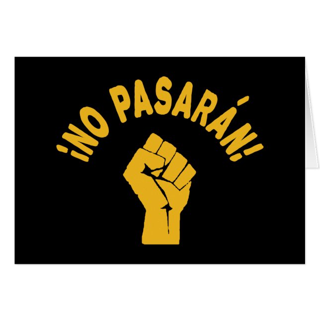 No Pasaran - Ils ne passeront pas (Devant horizontal)