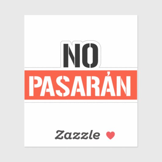 No Pasaran Sticker (Vel)