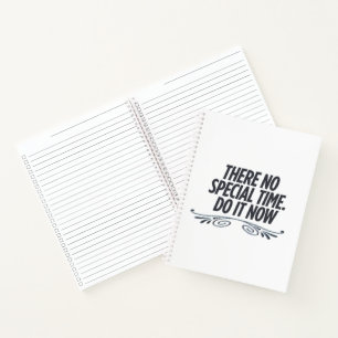 No Perfect Time – Motivatie typografie Quote de Notitieboek