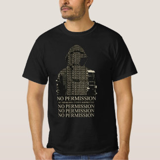 No Permission Glitch Tee – DarkGG Minimalist  T-shirt