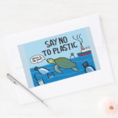 No Plastic Rechthoekige Sticker (Envelop)