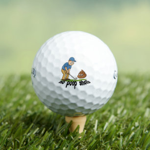 No Poop Shots Grappige Golfbal – Poep Emoji Golfballen