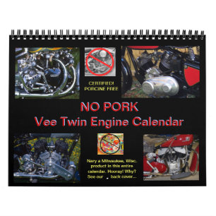 NO PORK 2013 Vee Twin Motorcycle Engine Agenda Kalender