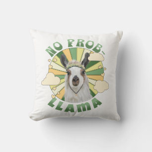 No Prob-Llama Boho Llama Kussen