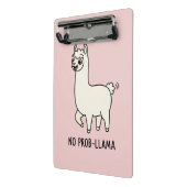 "No Prob-Llama" Cute Llama Doodle - Chill Vibe Mini Klembord (Angled2)