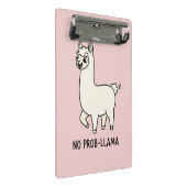 "No Prob-Llama" Cute Llama Doodle - Chill Vibe Mini Klembord (Schuin)