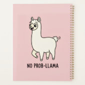 "No Prob-Llama" Cute Llama Doodle - Chill Vibe Planner (Achterkant)