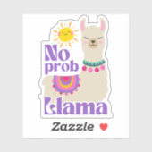 No Prob Llama fun sun sticker (Feuille)