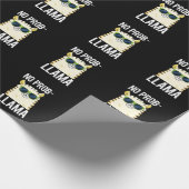 No-Prob-Llama Funny Cool Llama Pun Dark BG Cadeaupapier (Hoek)