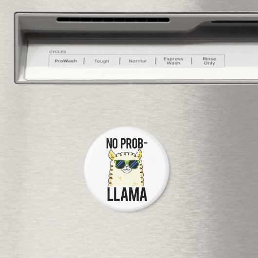 No-Prob-Llama Funny Cool Llama Pun Magneet (Insitu (Vaatwasser))