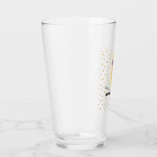 No-Prob-Llama Funny Cute Llama met sterren Glas (Rechts)