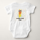 No-Prob-Llama Funny Cute Llama met sterren Romper (Achterkant)