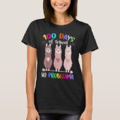 No Probllama 100 Days Of School LLama Teachers T-shirt (Voorkant)