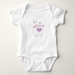 No Probllama Llama Funny Romper