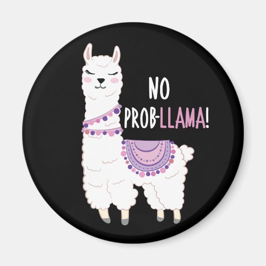 No Probllama Llama Magneet (Voorkant)