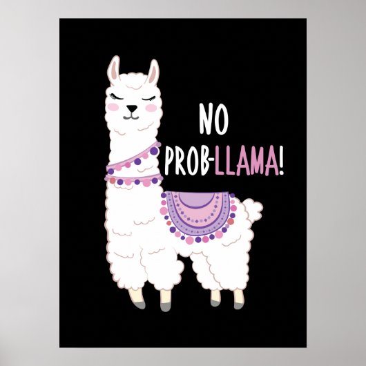 No Probllama Llama Poster (Voorkant)