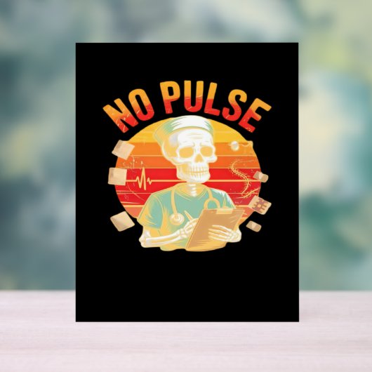 No Pulse Skeleton Nurse Funny Médicale Halloween P (Neutre)