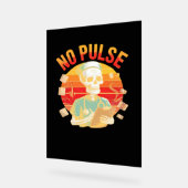 No Pulse Skeleton Nurse Funny Médicale Halloween P (Angle)