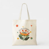 No Rain No Flowers Inspiration Quote Tote Bag (Achterkant)