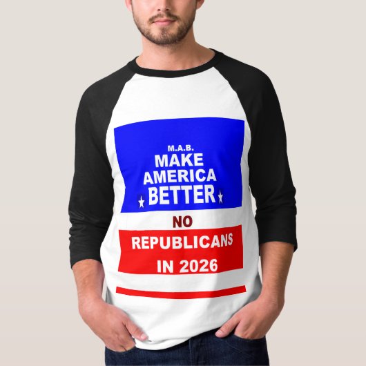 "NO Republicans" T-shirt (Voorkant)