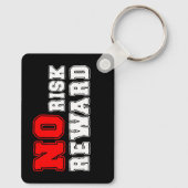No Risk No Reward Motivational Quote Design Sleutelhanger (Achterkant)