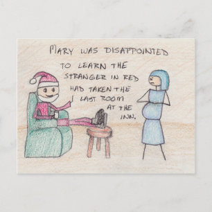 "No Room at the Inn" Postcard Briefkaart