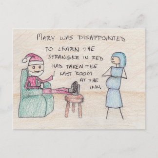 "No Room at the Inn" Postcard Briefkaart