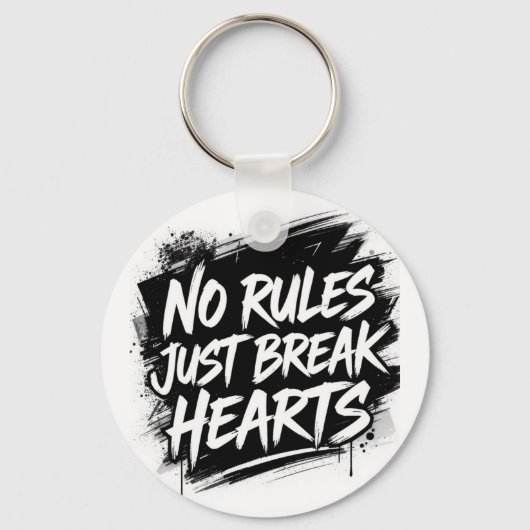 No Rules Just Break Hearts – Bold Street Keychain (Voorkant)