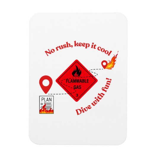 No Rush Keep It Cool Trucker Magneet (Verticaal)