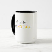 No Rush No Noise – Minimal Calm Typography Design Mok (Voorkant links)