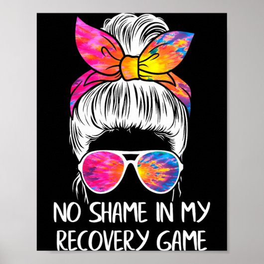 No Shame In My Recovery Game Sobriety Aa Na Anni Poster (Voorkant)