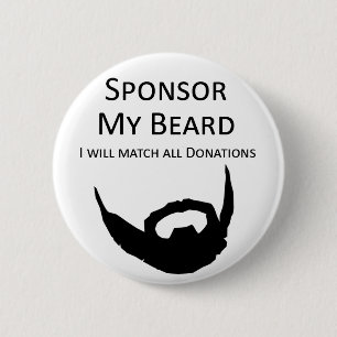 No-Shave November Pin Ronde Button 5,7 Cm