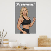 No Shortcuts – Fitness Motivation Poster (Cuisine)