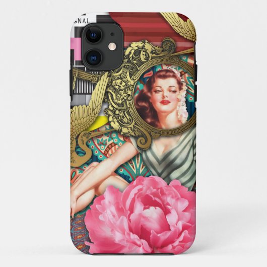 No-Signal - Cheeky Lady Digital Collage Case-Mate iPhone Case (Achterkant)