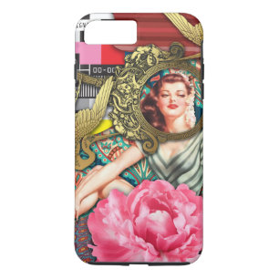 No-Signal - Cheeky Lady Digitale Collage iPhone 8 Plus / 7 Plus Hoesje