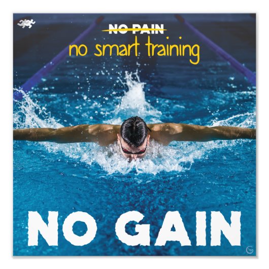 No smart training, no gain foto afdruk (Voorkant)