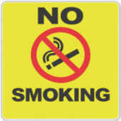 No Smoking Custom-Cut Vinyl Sticker (Devant)