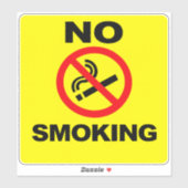 No Smoking Custom-Cut Vinyl Sticker (Feuille)