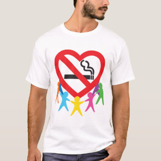 No-smoking heart T T-shirt