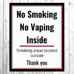 No Smoking Vapsign Poster 3 Zones de Texte Personn<br><div class="desc">No Smoking Sign Poster 3 Zones de Texte Personnalisées. Ajoutez ou modifiez du texte pour vous convenir.</div>