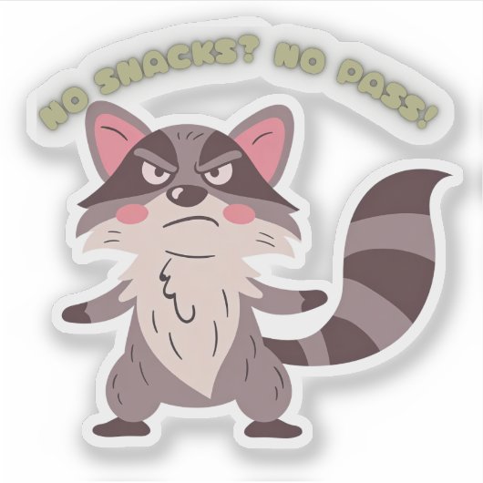 NO SNACKS? NO PASS! STICKER (Voorkant)