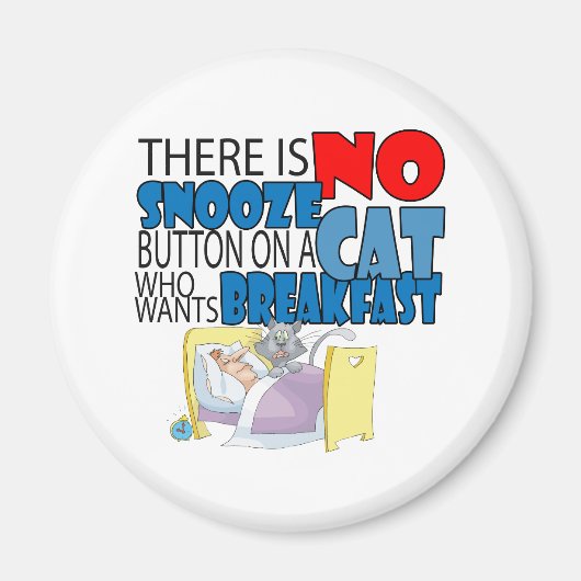 No Snooze Cat Bed Magneet (Voorkant)