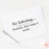 No Soliciing 4 Pack autocollant (Enveloppe)